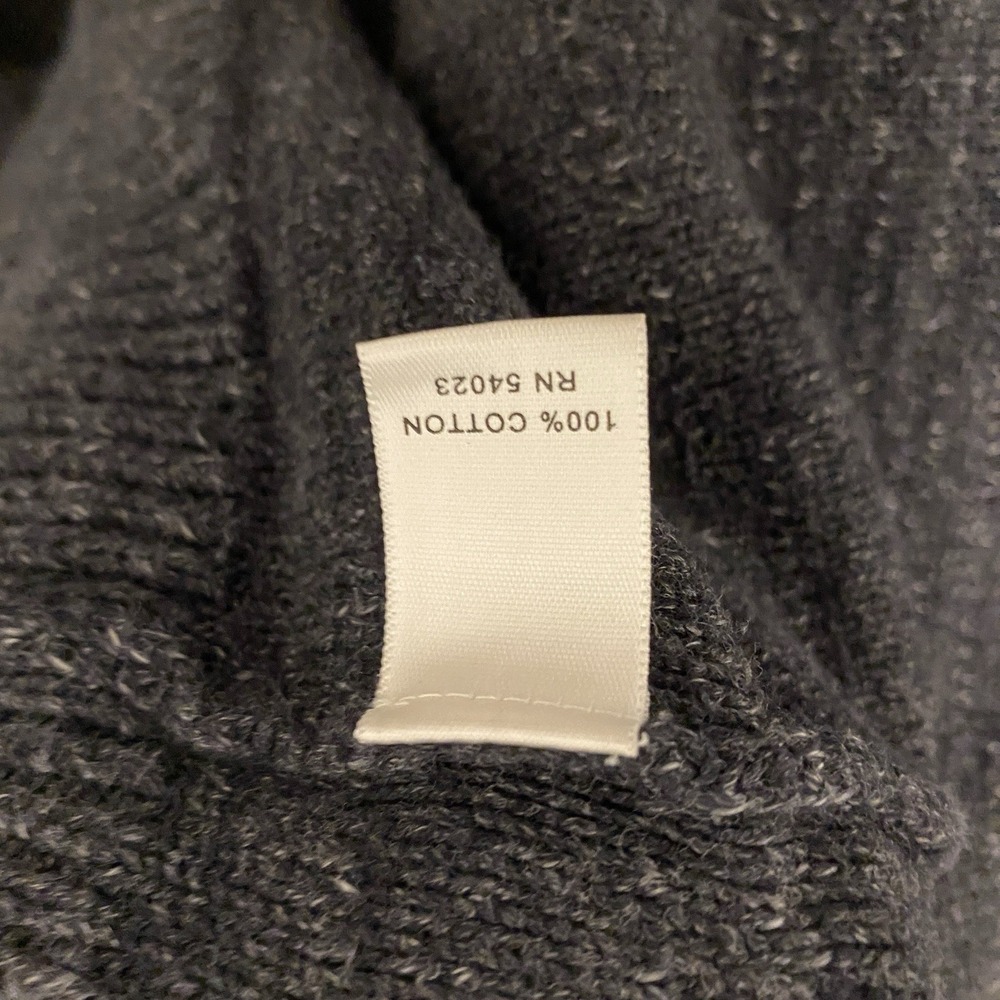 Banana Republic Men's XL Black 100% Cotton Full Zip Knit Sweater Preppy Casual - Picture 3 of 8
